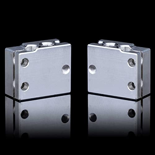 BZ 3D 2PCS PT100 Volcano Heater Block,Aluminium Heizblock Mit Silikon Socke,für Sidewinder X1 X2,für Volcano Düsen,Heatbreak,Hotend.(2PCS Aluminium) von BZ 3D