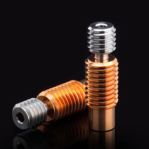 BZ 3D 2 STÜCK V6 Titanium Alloy Bi-Metal Heatbreak,Upgrade V6 All Metal Bimetal Heat Break für V6 Volcano Hotend Heizblock für Prusa i3 MK3/MK3S Heatbreak 1.75MM Filament. von BZ 3D