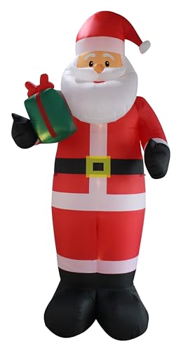 BZB Goods 100487 Aufblasbarer Weihnachtsmann mit Weihnachtsmütze und grüner Geschenkbox, integrierte LED-Lichter, für den Innen- und Außenbereich, Urlaubsdekoration, aufblasbarer Rasen, Zuhause BZB Goods 100487 Aufblasbarer Weihnachtsmann mit Weihnachtsmütze und grüner Geschenkbox, integrierte LED-Lichter, für den Innen- und Außenbereich, Urlaubsdekoration, aufblasbarer Rasen, Zuhause von BZB Goods