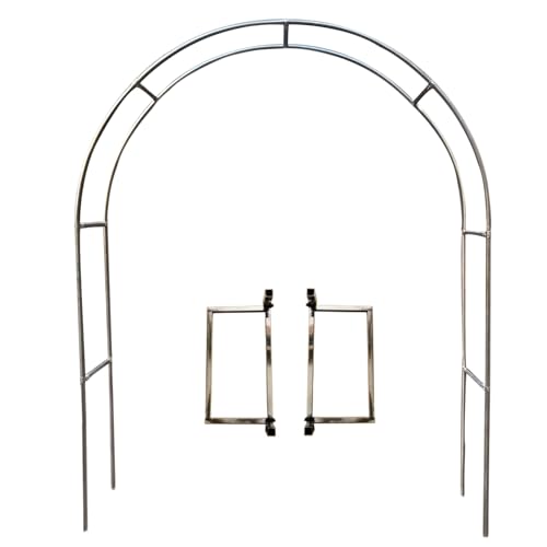 BZCKBZ Gartenbogen Aus Edelstahl Rosenbogen Aus Metall Rankgitter Rosenhilfe, Metall Torbogen - Garten Decoration Und Verzierung Kletterer - Wetterfest (Size : 3 * 2.4m(9.8 * 7.9ft)) von BZCKBZ