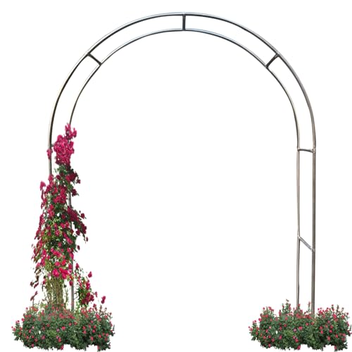 BZCKBZ Rosenbogen Aus Edelstahl Gartenbogen (Stainless Steel) Rankhilfe Torbogen Pergola Aus Metall Stabil Wetterfest Hochzeitsbogen(Size:3.5 * 2.4m(11 * 7.9ft)) von BZCKBZ