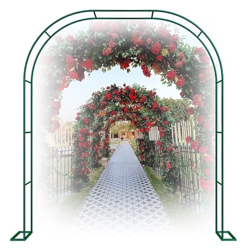 BZCKBZ Rosenbogen Metall Torbogen Gartenbogen Rankhilfe Rankgitter Spalier Torbogen Für Kletterpflanzen Laubengang(Color:Green,Size:120 * 220cm/47.2 * 86.6in) von BZCKBZ