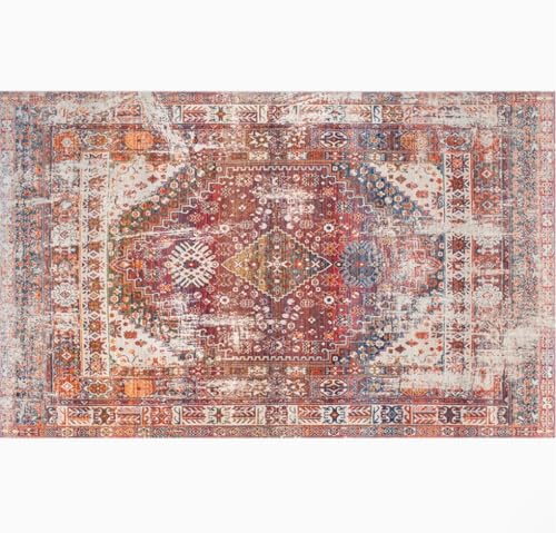 BZFAOEV Antiker Kunstteppich Wohnzimmer Schlafzimmer - Luxus Fußmatte Sofa Schlafplatz Leicht Sauber Antirutsch 120x160cm von BZFAOEV