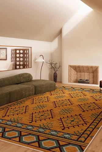 BZFAOEV Antiker Kunstteppich Wohnzimmer Schlafzimmer - Luxus Fußmatte Sofa Schlafplatz Leicht Sauber Antirutsch 200x250cm von BZFAOEV