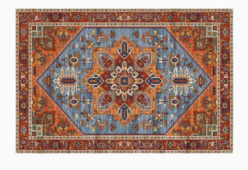 BZFAOEV Antiker Kunstteppich Wohnzimmer Schlafzimmer - Luxus Fußmatte Sofa Schlafplatz Leicht Sauber Antirutsch 200x250cm von BZFAOEV
