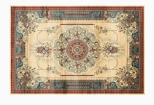 BZFAOEV Antiker Kunstteppich Wohnzimmer Schlafzimmer - Luxus Fußmatte Sofa Schlafplatz Leicht Sauber Antirutsch 80x120cm von BZFAOEV