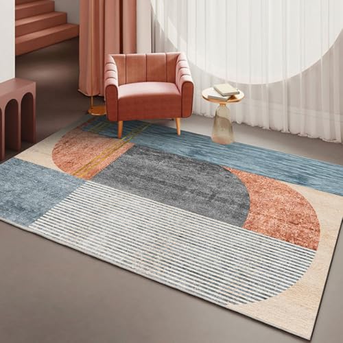 BZFAOEV Karomuster Teppich Modern Wohnzimmer Schlafzimmer - Geometrische Bankmatte Türmatte Anti-Rutsch Design​ 160x200cm von BZFAOEV