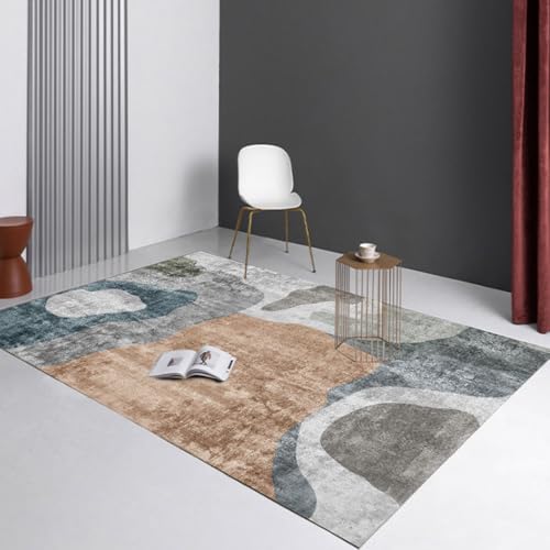 BZFAOEV Karomuster Teppich Modern Wohnzimmer Schlafzimmer - Geometrische Bankmatte Türmatte Anti-Rutsch Design​ 200x300cm von BZFAOEV