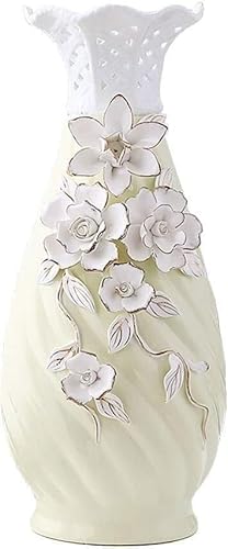 Vase Tischplatte Blume Anordnung Nordic Keramik Getrocknete Dekoration Kleine Kreative Einfache Phnom Penh Gelb(D) von BZGPMFUD