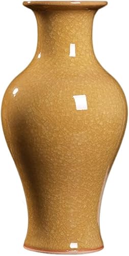 Vase Tischplatte Keramik Antik Rissig Gelb Chinesische Handwerk Ornamente Vase Tischplatte Keramik Antik Rissig Gelb Chinesische Handwerk Ornamente von BZGPMFUD