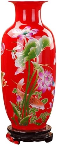 Vase Tischplatte Keramik Dekoration Hause Handwerk Ornamente Lotus Gold Hochzeit Geschenke von BZGPMFUD