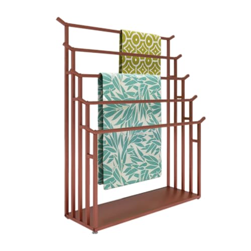 BZJPRFC 5-lagiges Stofflagerregal, Fensterfolien-/Tapetendisplays, Großes Textil-Handelsstofflagerregal, for Tapeten, Autofensterfolien, Traglast 300 Kg(Bronze,150x40x100cm) von BZJPRFC