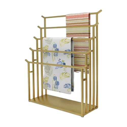 BZJPRFC 5-lagiges Stofflagerregal, Fensterfolien-/Tapetendisplays, Großes Textil-Handelsstofflagerregal, for Tapeten, Autofensterfolien, Traglast 300 Kg(Gold,150x40x120cm) von BZJPRFC