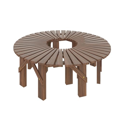 BZJPRFC Baumbankumrandung, Halbkreisförmige/kreisförmige Gartenbank for Den Außenbereich, Sitzgelegenheiten for Gartenmöbel,Form Lässt Sich Unendlich Erweitern(Circle) von BZJPRFC