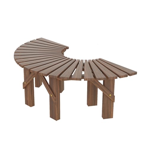 BZJPRFC Baumbankumrandung, Halbkreisförmige/kreisförmige Gartenbank for Den Außenbereich, Sitzgelegenheiten for Gartenmöbel,Form Lässt Sich Unendlich Erweitern(Semicircle) von BZJPRFC