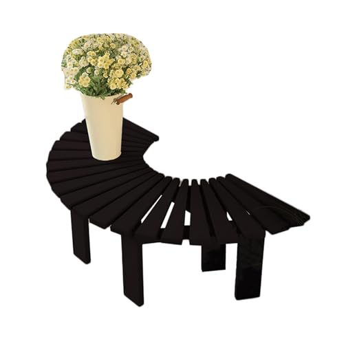 BZJPRFC Baumbankumrandung,Dekorative Freizeitstühle for Den Außenbereich,Blumenständer for Den Gartenbalkon, Bogenform Passt Zu Bäumen,Form Lässt Sich Unendlich Ausdehnen(Black) von BZJPRFC