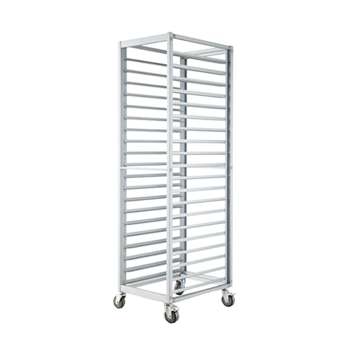 BZJPRFC Gewerblicher Mobiler Blechpfannenständer, Schnellbackofen for Brötchenpfannen, Kühlwagen for Lebensmitteltabletts, Mit Abnehmbarer Trennwand for Küchen- Und Esszimmer(18-Tier) von BZJPRFC