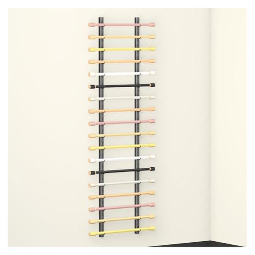 BZJPRFC Großes Textilrollen-Lagerregal Mit 18 Ebenen, Wandmontierte Fensterfolien-/Tapetendisplays, Verstellbare Aufhängestangen, for Autofensterfolienspulen von BZJPRFC