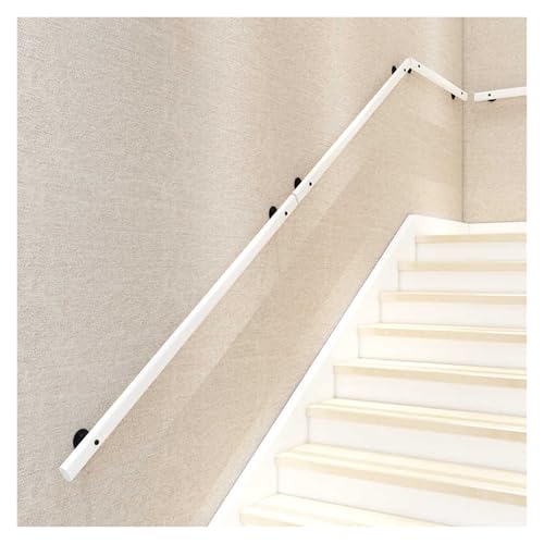 BZJPRFC Handläufe for Treppen, Wandmontiertes Holzgeländer for Den Innenbereich, Rutschfester Treppenhandlauf Mit Installationssatz, for Haus Und Villa(White,400cm/13.1ft) von BZJPRFC