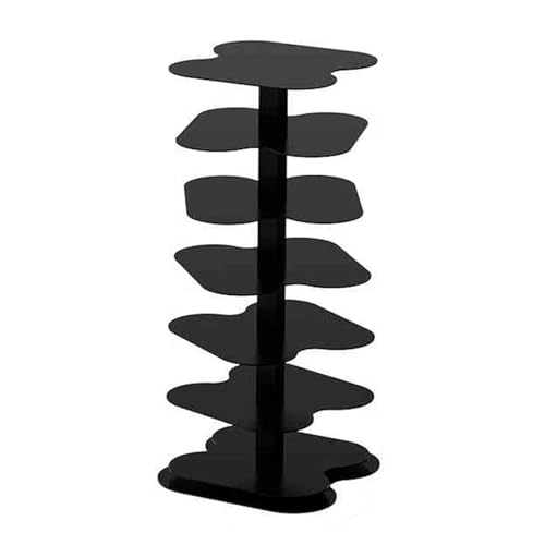 BZJPRFC Kreatives Bücherregal, Stand-Zeitschriften-Organizer, Turm Mit 6–12 Regalen, for Wohnzimmer, Schlafzimmer, Büro, Tragkraft 120 Kg(Black,9-Tier) von BZJPRFC