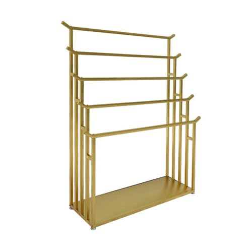 BZJPRFC Stoffrollen-Lagerregal, Große Kommerzielle Textil-Stoffrollendisplays, for Autofensterfolien-Medienstoffspulen, Tragkraft 200 Kg(Gold,L-120cm) von BZJPRFC