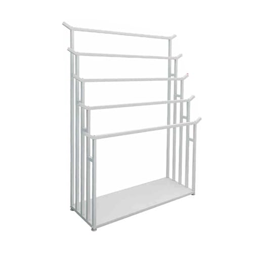 BZJPRFC Stoffrollen-Lagerregal, Große Kommerzielle Textil-Stoffrollendisplays, for Autofensterfolien-Medienstoffspulen, Tragkraft 200 Kg(White,L-80cm) von BZJPRFC