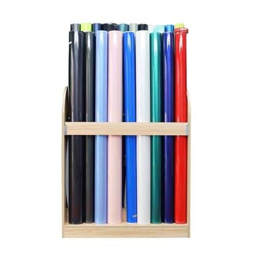 BZJPRFC Stoffrollen-Lagerregal, Große Textil-Stoffrollen-Displays for Den Gewerblichen Gebrauch, Robuster Organizer-Halter Aus Holz, for Stoffspulen for Autofensterfolien(Color1) von BZJPRFC