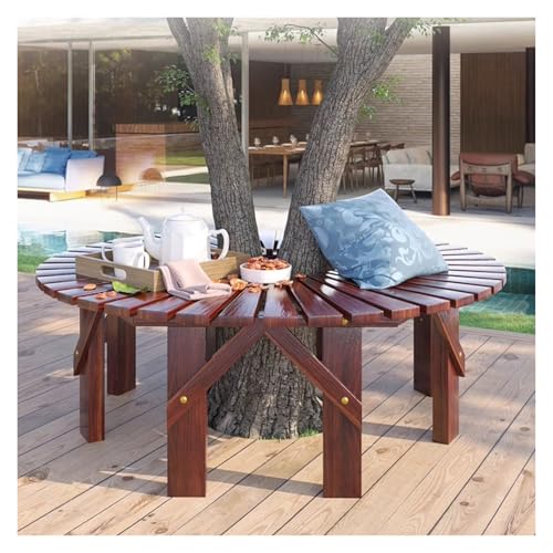 Baumbankumrandung Aus Holz, Bequeme Sitzgelegenheiten Auf Der Terrasse Im Freien, 360°-Rundum-Stuhl, Zur Engen Anpassung An Bäume, for Terrassenmöbel Im Freien von BZJPRFC