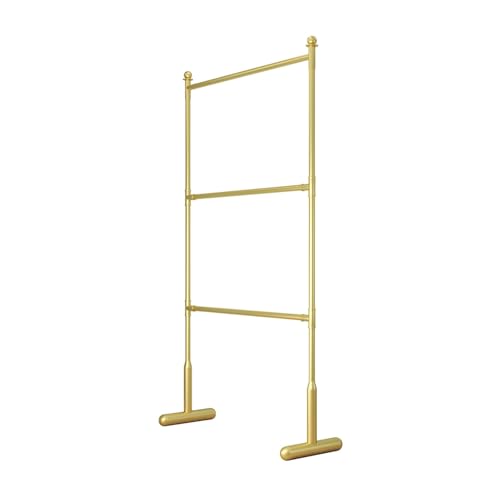 Stoffrollen-Aufbewahrungsregal, Tapeten-Kleiderständer, Beweglicher Organizer-Halter Aus Metall, for Tapetenstoffspulen, Tragkraft 100 Kg(Gold,L-150cm) von BZJPRFC