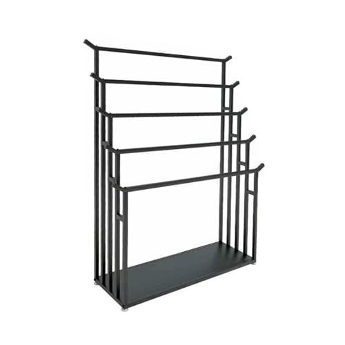 Stoffrollen-Lagerregal, Große Kommerzielle Textil-Stoffrollendisplays, for Autofensterfolien-Medienstoffspulen, Tragkraft 200 Kg(Black,L-120cm) von BZJPRFC