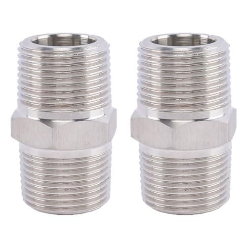 BZKSER 2 Stück Duschschlauch Adapter - Wellrohr Verlängerung 1/2 Zoll Edelstahl,Verbinder Verlängerung Adapter Nippelmuffe Fitting Nippel, Doppelnippel Verbinder für Rohranschluss BZKSER 2 Stück Duschschlauch Adapter - Wellrohr Verlängerung 1/2 Zoll Edelstahl,Verbinder Verlängerung Adapter Nippelmuffe Fitting Nippel, Doppelnippel Verbinder für Rohranschluss von BZKSER