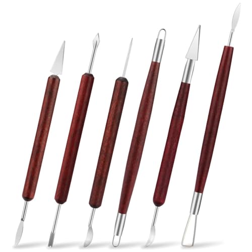 BZKSER Skulptur Modellierwerkzeuge - 6 pcs Modellierwerkzeug,Ton Töpfer Werkzeug Set Polymer Clay Tools Sculpting Keramik Werkzeug für Anfänger Amateure oder Profis BZKSER Skulptur Modellierwerkzeuge - 6 pcs Modellierwerkzeug,Ton Töpfer Werkzeug Set Polymer Clay Tools Sculpting Keramik Werkzeug für Anfänger Amateure oder Profis von BZKSER