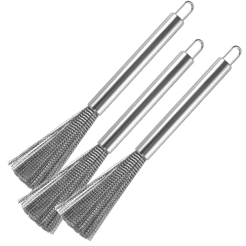 BZKSER topfreiniger - 3 pcs Haushalts-Edelstahl-Federdraht-Topfbürste, leicht zu reinigen, Nicht fettendes Küchenwischtuch, kommerzielle Reinigungsbürste für Töpfe und Küchenutensilien BZKSER topfreiniger - 3 pcs Haushalts-Edelstahl-Federdraht-Topfbürste, leicht zu reinigen, Nicht fettendes Küchenwischtuch, kommerzielle Reinigungsbürste für Töpfe und Küchenutensilien von BZKSER