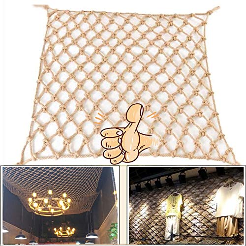 Anti-Fall-Netz Jute Hanf Netz - Kinder Haustier Hochbett Balkon Treppe Spielplatz Schutznetz Hintergrund Wand Hanf Netz Anti-Fall-Netz Sicherheitsnetz (Size : 0.5×2m) von BZPOVB