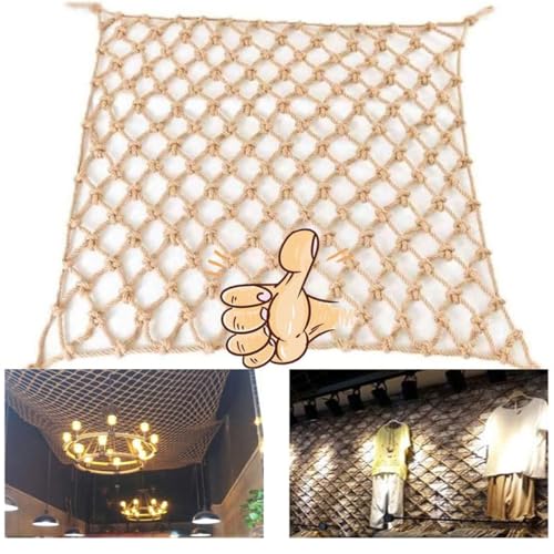Anti-Fall-Netz Jute Hanf Netz - Kinder Haustier Hochbett Balkon Treppe Spielplatz Schutznetz Hintergrund Wand Hanf Netz Anti-Fall-Netz Sicherheitsnetz (Size : 0.5×3m) von BZPOVB
