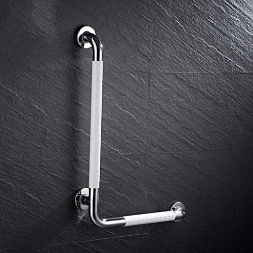 Sicherheitsstange für Haltegriffe im Badezimmer, L-förmige Haltegriffe for Badewannen und Duschen, Handlauf for Badezimmer aus Poliertem Chrom-Edelstahl Sicherheitsstützschiene zur Wandmontage for Ält von BZPOVB