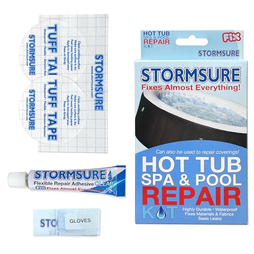 Stormsure Reparaturset für Whirlpools, Spas & Pools – Einfach zu Verwenden für Leck- und Lochreparaturen bei Aufblasbaren Whirlpools von Stormsure