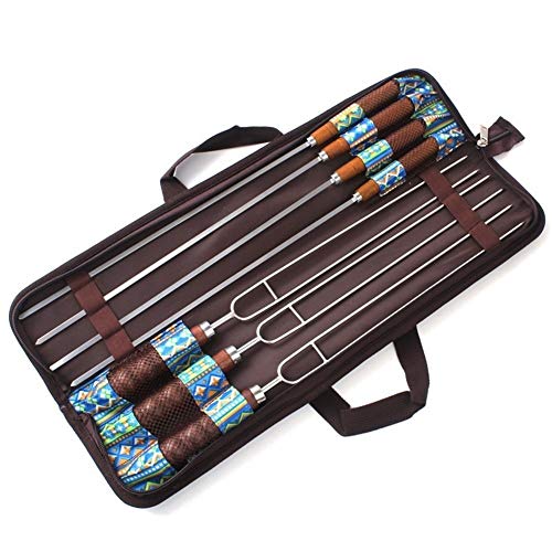 7-teiliges Picknick-Grillwerkzeug-Set mit umweltfreundlichem Holzgriff in U-Form für Outdoor-Möbel (9074) von BZVCRTYKL