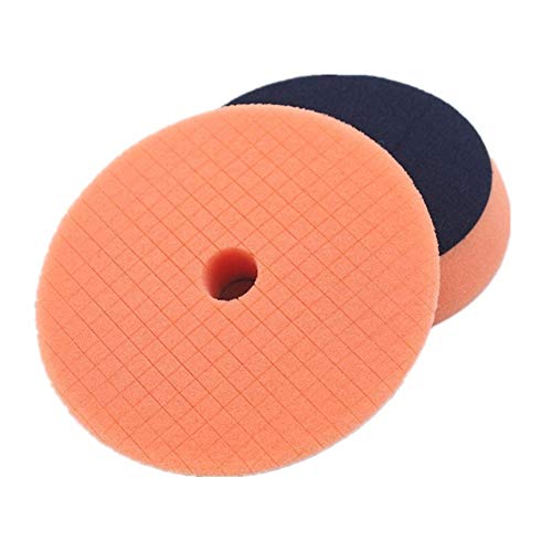 BZVCRTYKL 6" T-förmige, abgeschrägte, quadratische Schwamm-Polierscheibe for Poliermaschine 125DA / GA Schwammrad for Polieren von Autowaschanlagen /1788(Orange) von BZVCRTYKL