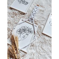 Makramee Fotorahmenhalter Inkl. Weißem Fotorahmen 1015cm/Bilderrahmenhalter Deko von BaLiMi
