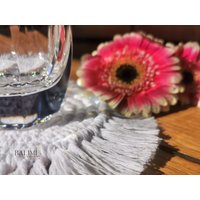 Makramee Fransen Untersetzer, Gewebter Boho Tischdekoration, Geschenk Für Sie Oder Ihn von BaLiMi