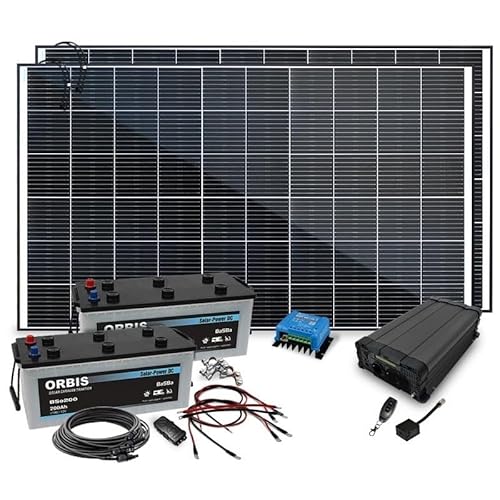 Insel Solaranlage PV-Anlage 2000W AC mit Panelen, Batterie, Victron Laderegler, Sinus Wechselrichter von BaSBa