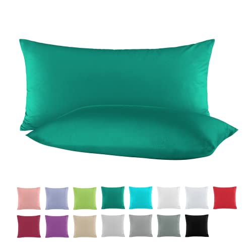 BaSaTex Doppelpack Baumwolle Renforcé Kissenbezug 40x80 cm | Kissenbezüge aus 100% Baumwolle | Kissenhüllen in Smaragd Dunkelgrün BaSaTex Doppelpack Baumwolle Renforcé Kissenbezug 40x80 cm | Kissenbezüge aus 100% Baumwolle | Kissenhüllen in Smaragd Dunkelgrün von BaSaTex