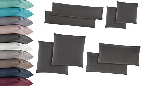 2er Pack Jersey Kissenbezug Kissenhülle Kissenbezüge Seitenschläferkissen 100% Baumwolle viele Größen und Farben 35x160 cm Bordeaux von BaSaTex