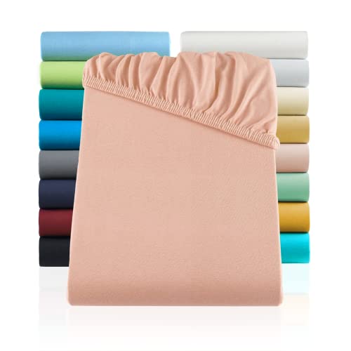 BaSaTex 2er Pack Jersey Kinder Spannbettlaken 60x120-70x140 cm | Spannbetttuch für Babybett Kinderbett | Farbe: Rosa von BaSaTex