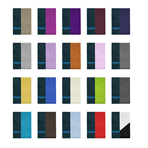 BaSaTex Doppelpack Microfaser Spannbettlaken, Spannbetttuch 2er Pack in vielen Farben und Größen 180x200 bis 200x200 cm - Schokobraun von BaSaTex