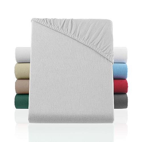 BaSaTex Flausch Feinbiber Winter Spannbettlaken Doppelpack Biber Spannbetttuch | 100% Baumwolle | 2er Pack 90x200 – 100x200 cm | Silber BaSaTex Flausch Feinbiber Winter Spannbettlaken Doppelpack Biber Spannbetttuch | 100% Baumwolle | 2er Pack 90x200 – 100x200 cm | Silber von BaSaTex