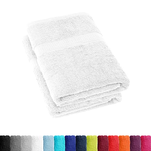 BaSaTex Frottee Duschtücher 70x140 cm, 100% Baumwolle Öko-Tex Made in Green, Duschtuch Badetuch Set 2er Pack Weiss BaSaTex Frottee Duschtücher 70x140 cm, 100% Baumwolle Öko-Tex Made in Green, Duschtuch Badetuch Set 2er Pack Weiss von BaSaTex