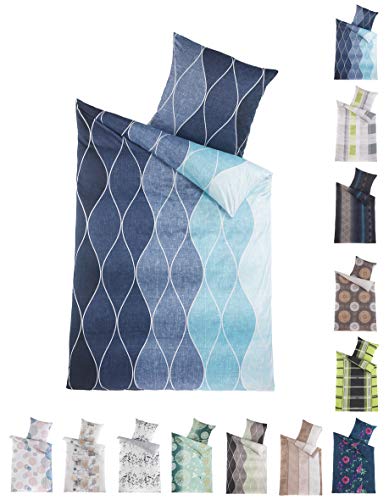 BaSaTex Microfaser Bettwäsche Set | 100% Polyester Mikrofaser | 135x200 cm + 80x80 cm | Reißverschluss | ALEC Blau BaSaTex Microfaser Bettwäsche Set | 100% Polyester Mikrofaser | 135x200 cm + 80x80 cm | Reißverschluss | ALEC Blau von BaSaTex