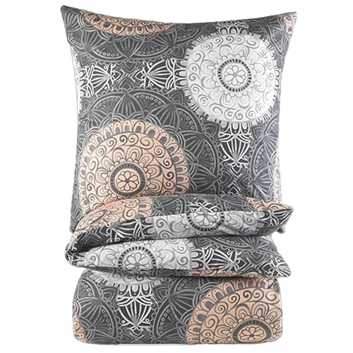 BaSaTex Bettwäsche 135x200 Baumwolle Set 4 teilig - 100% Baumwolle - 2X Deckenbezug 135 x 200 cm + 2X Kissenbezug 80x80 cm - Reißverschluss - AVA BaSaTex Bettwäsche 135x200 Baumwolle Set 4 teilig - 100% Baumwolle - 2X Deckenbezug 135 x 200 cm + 2X Kissenbezug 80x80 cm - Reißverschluss - AVA von BaSaTex